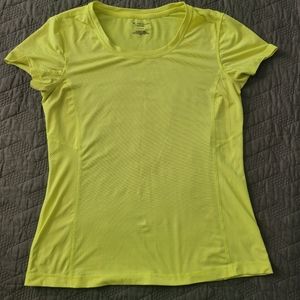 Large Neon Yellow Short Sleeve Workout Shirt